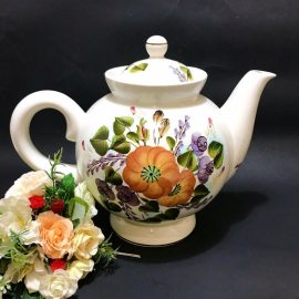 Доливной чайник, Семикаракорская керамика, винтаж, СССР. Картинка 1